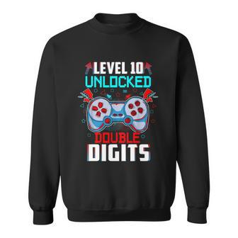 10Th Birthday Gift For Boys Double Digits 10 Year Old Gifts Gamer Gift V2 Sweatshirt - Monsterry UK