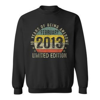 10Th Birthday Gifts Made In February 2013 Limited Edition V2 Sweatshirt - Seseable