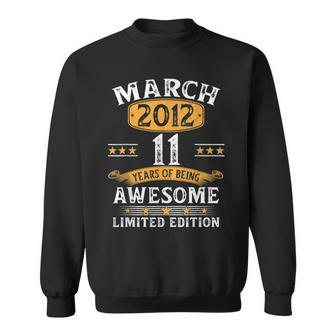 11 Geburtstag Geschenke Mann Frau Jahrgang März 2012 Sweatshirt - Seseable