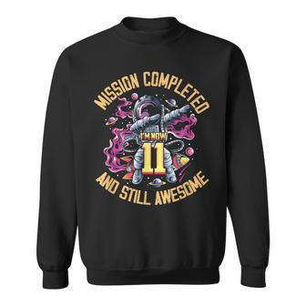 11Th Birthday Astronaut 11 Years Old Outer Space Birthday Sweatshirt | Mazezy