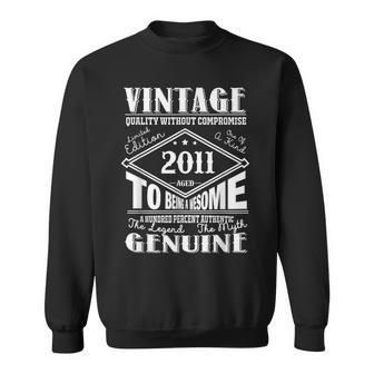 12Th Birthday Vintage Legends Born In 2011 12 Years Old V2 Sweatshirt - Thegiftio UK