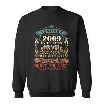 14 Years Old Gifts Decoration January 2009 14Th Birthday Sweatshirt - Seseable