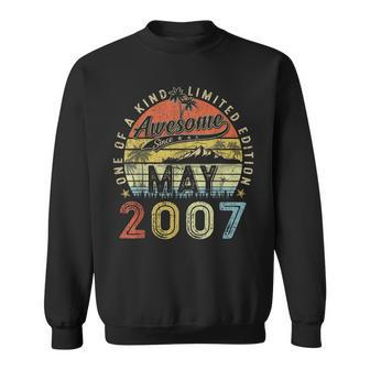 16 Year Old Awesome Since May 2007 16Th Birthday Sweatshirt | Mazezy