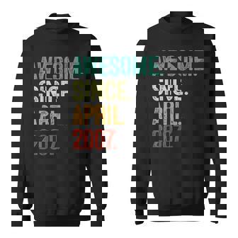 16 Years Old Awesome Since April 2007 16Th Birthday Sweatshirt | Mazezy