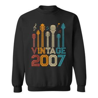 16Th Birthday Gifts Vintage 2007 Guitarist Guitar Lovers Sweatshirt - Seseable