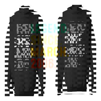 17 Years Old Gifts Legend Since March 2006 17Th Birthday Sweatshirt - Seseable