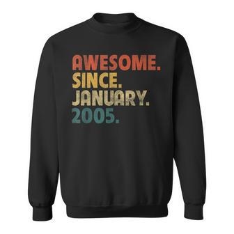 18 Year Old Gift Legend Since January 2005 18Th Birthday Sweatshirt - Thegiftio UK