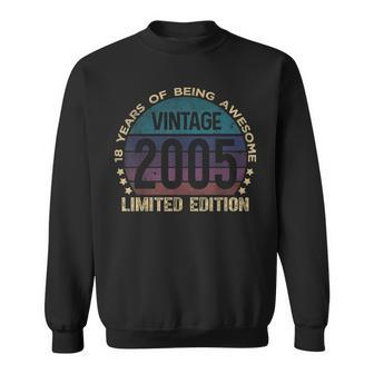 18Th Birthday 18 Year Old Limited Edition Gifts Vintage 2005 V2 Sweatshirt | Mazezy
