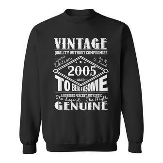 18Th Birthday Vintage Legends Born In 2005 18 Years Old V2 Sweatshirt - Thegiftio UK