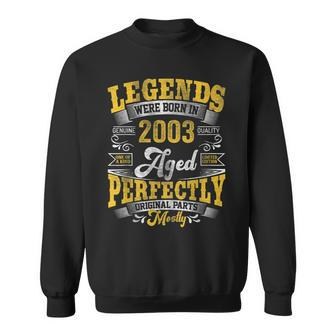 20 Years Old Vintage Legends Born In 2003 20Th Birthday Gift Sweatshirt - Thegiftio UK