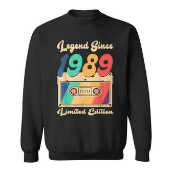 Legend Since 1989 Vintage Cassette 34Th Birthday Women Men  Sweatshirt