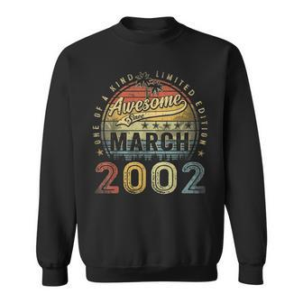 21 Year Old Awesome Since March 2002 21St Birthday Sweatshirt | Mazezy