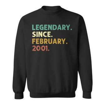 22 Years Old Legend Since February 2001 22Nd Birthday Gifts Men Women Sweatshirt Graphic Print Unisex - Seseable