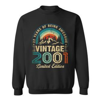 22 Years Old Vintage 2001 Limited Edition 22Th Birthday Gift Sweatshirt - Seseable