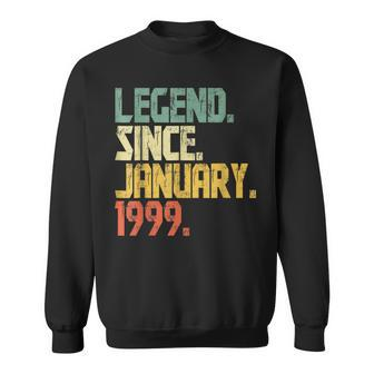 24 Year Old Legend Since January 1999 24Th Birthday Gift Sweatshirt - Seseable