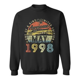 25 Year Old Awesome Since May 1998 25Th Birthday Sweatshirt - Seseable