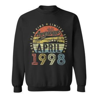 25Th Birthday Gift Awesome Since April 1998 25 Year Old Sweatshirt | Mazezy