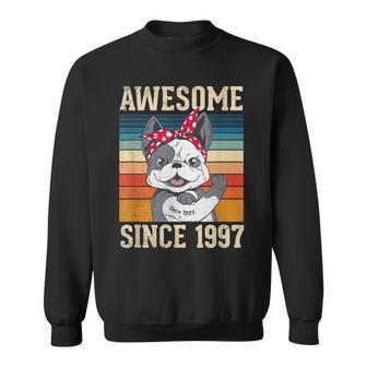 26 Year Old Awesome Since 1997 26Th Birthday Gift Dog Girl Sweatshirt - Seseable