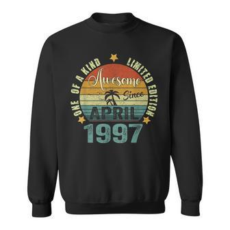 26 Year Old Vintage Awesome Since April 1997 26 Birthday Sweatshirt - Seseable