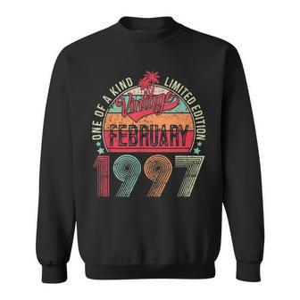 26 Year Old Vintage February 1997 26Th Birthday Men Women Sweatshirt - Seseable