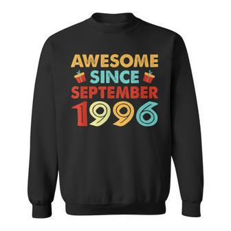 27 Years Old Gift Awesome Since September 1996 27Th Birthday Men Women Sweatshirt Graphic Print Unisex - Seseable