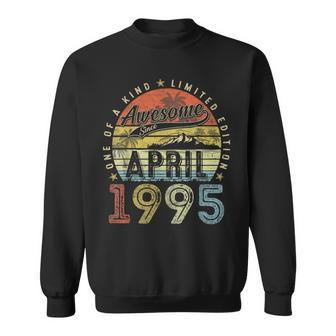 28Th Birthday Gift Awesome Since April 1995 28 Year Old Sweatshirt | Mazezy