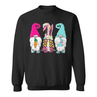 3 Easter Gnomes Pastel Spring Bunny Ears Rabbit V3 Sweatshirt - Seseable