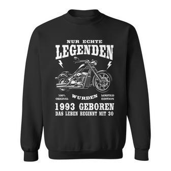 30. Geburtstag Sweatshirt für Männer, Biker 1993 Motorrad Chopper Design - Seseable
