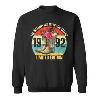 30 Year Old 1992 Limited Edition Cowboy Boots Western 30Th Sweatshirt - Seseable