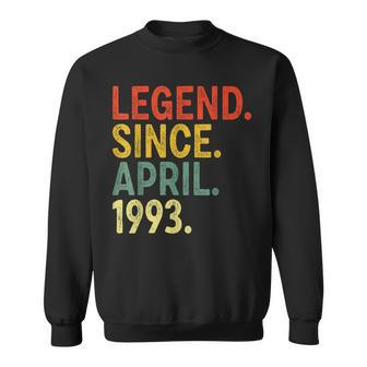 30 Year Old Legend Since April 1993 30Th Birthday Sweatshirt | Mazezy