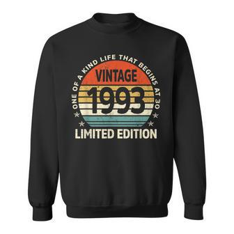 30 Years Old Made In 1993 Limited Edition 30Th Birthday Gift Sweatshirt - Seseable