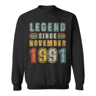 31 Jahre Alte Legende Seit 31 November 1991 Sweatshirt - Seseable