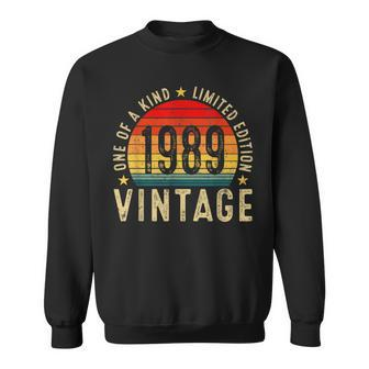 34 Year Old Gifts Vintage 1989 Limited Edition 34Th Birthday Sweatshirt - Seseable