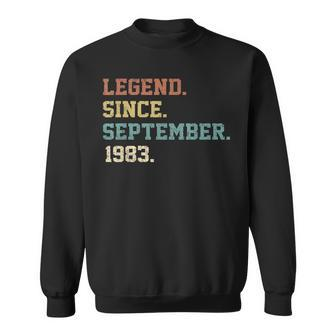 39. Geburtstag Sweatshirt – Legende Seit September 1983 - Seseable