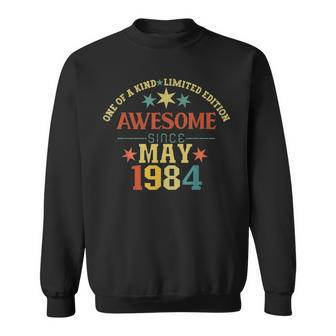 39 Year Old Awesome Since May 1984 39Th Birthday Sweatshirt - Seseable