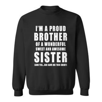 40 Familyfunny Gift For Brother From Sister - Birthday Present Men Women Sweatshirt Graphic Print Unisex - Thegiftio UK