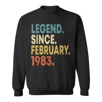 40 Year Old Gifts 40Th Birthday Legend Since February 1983 Sweatshirt - Seseable
