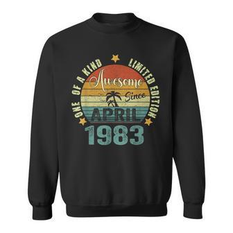 40 Year Old Vintage Awesome Since April 1983 40 Birthday Sweatshirt - Seseable