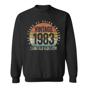 40 Years Being Awesome Vintage 1983 Limited Edition Birthday Sweatshirt - Seseable