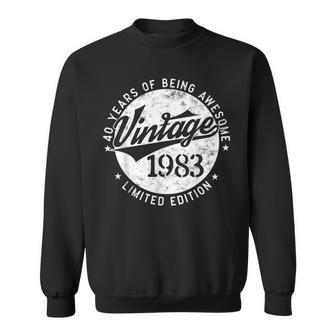 40 Years Being Awesome Vintage 1983 Limited Edition Birthday Sweatshirt | Mazezy