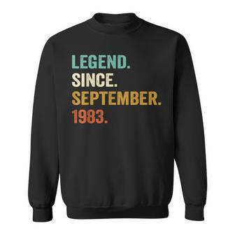 40 Years Old Gifts 40Th Bday Men Legend Since September 1983 Sweatshirt - Seseable