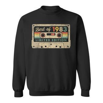 40Th Birthday 40 Years Old Best Of 1983 Vintage 80S Cassette Sweatshirt - Seseable