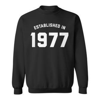 40Th Birthday - Established In 1977 Sweatshirt - Seseable