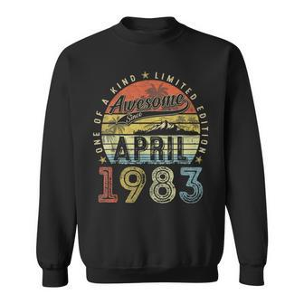 40Th Birthday Gift Awesome Since April 1983 40 Year Old Sweatshirt | Mazezy