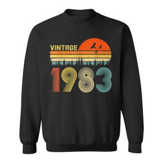 40Th Birthday Gift Vintage 1983 Retro Bday 40 Years Old Sweatshirt - Seseable