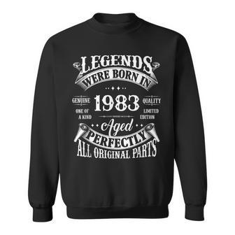 40Th Birthday Vintage Legends Born In 1983 40 Years Old Sweatshirt | Mazezy AU