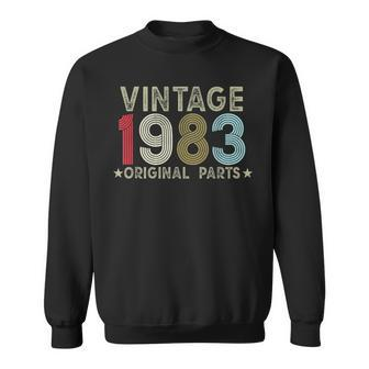 40Th Birthday Vintage Original Parts 1983 Retro 40 Years Old Sweatshirt | Mazezy