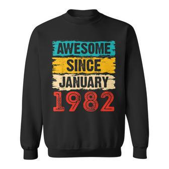 41 Year Old Awesome Since Januar 1982 41 Geburtstag Geschenke Sweatshirt - Seseable