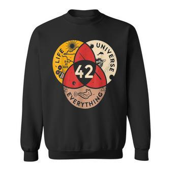42 Answer To Life Universe And Everything Science Vintage Sweatshirt - Seseable