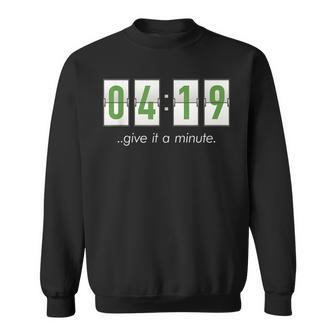 420 Clock 419 Subtle Stoner Marijuana Weed Humor Sweatshirt | Mazezy